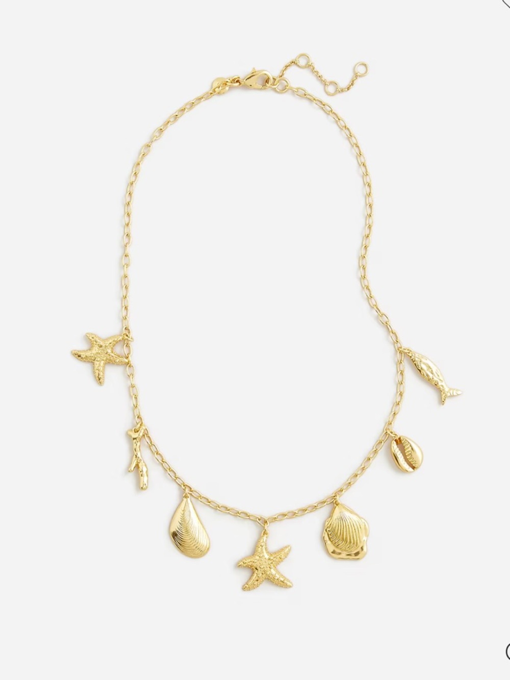J. Crew Underwater Charm Necklace in Gold Plate. Brand new! - Picture 4 of 5